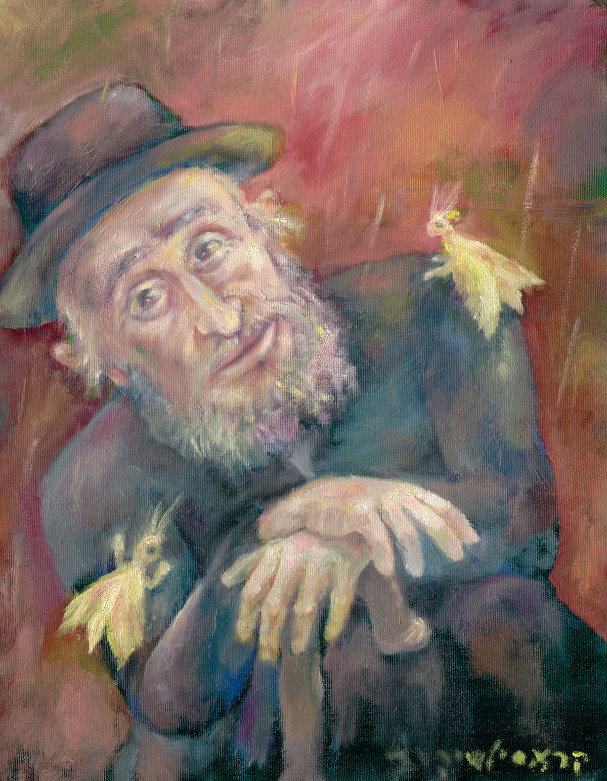 Old Man with Moths